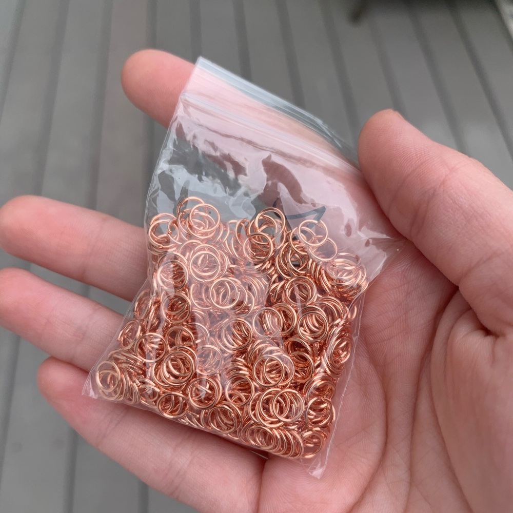 400PCS 4MM ROSE GOLD JUMP RING JEWELRY MAKING